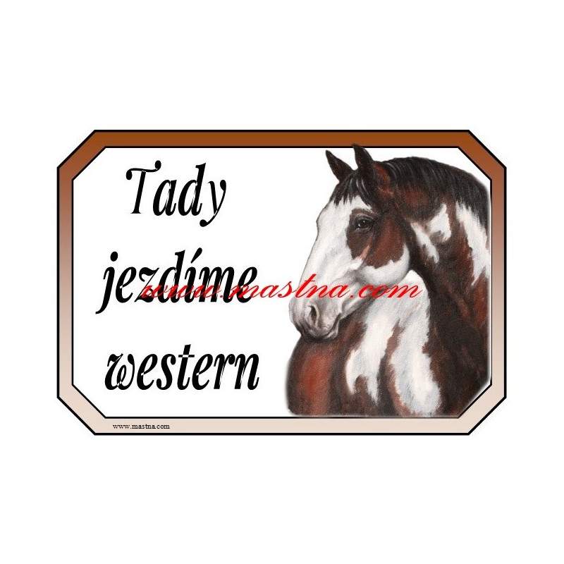 Cedulka paint, kůň, koně. western
