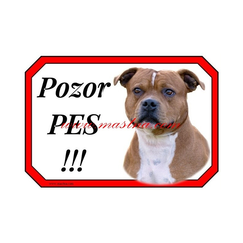 Cedulka stafordšírský bulteriér