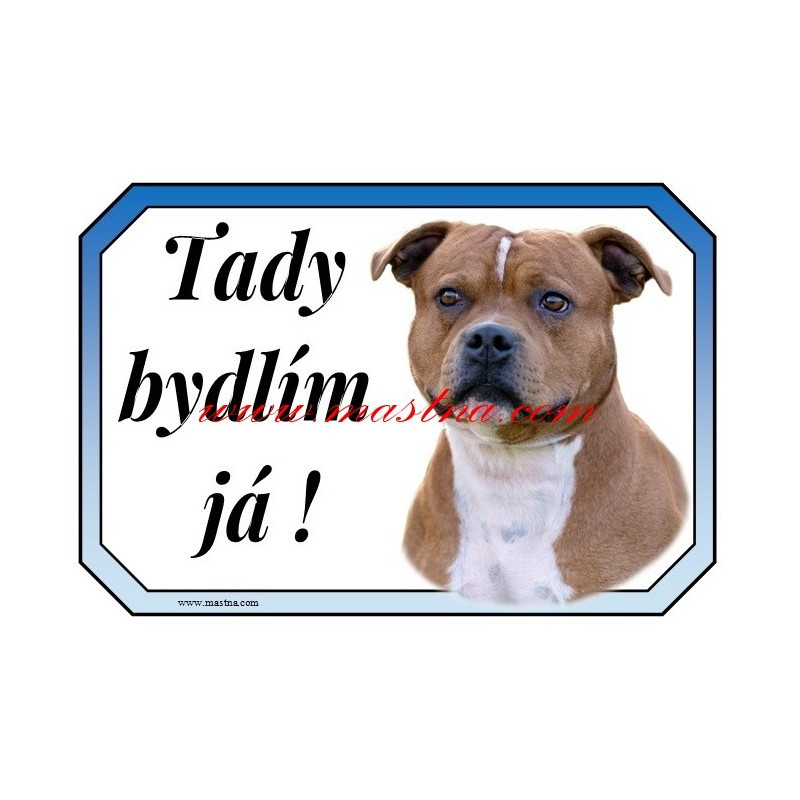 Cedulka stafordšírský bulteriér