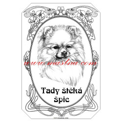 Tabulka německý špic, pomeranian