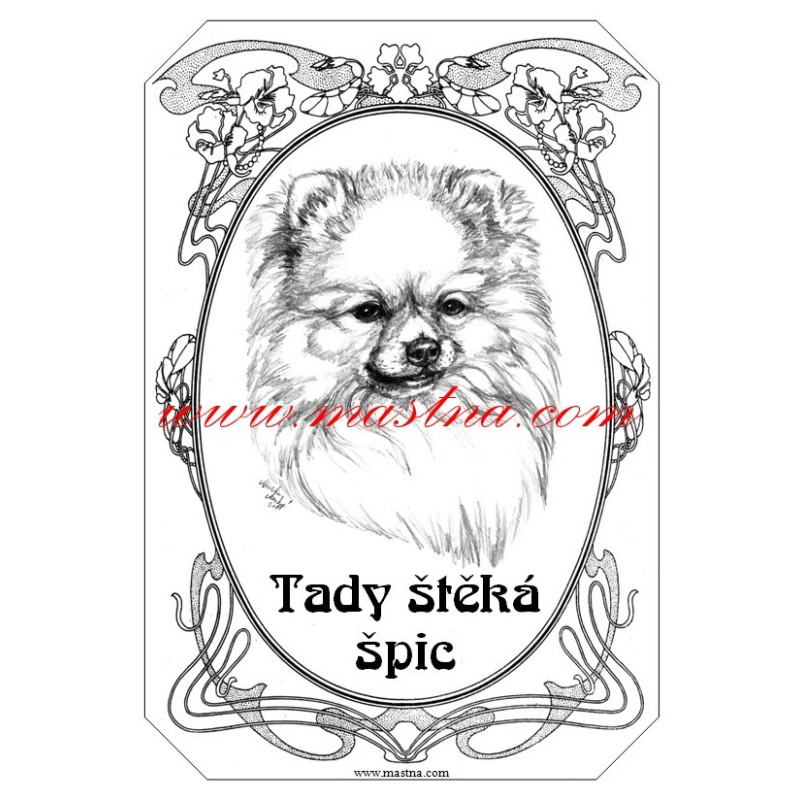 Tabulka německý špic, pomeranian