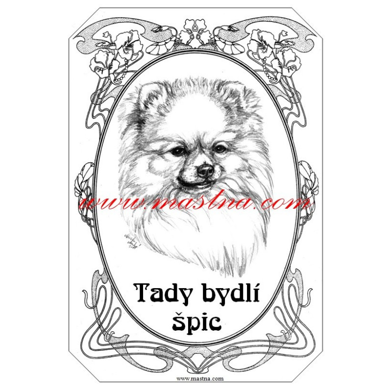 Tabulka německý špic, pomeranian