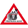 Trojúhelník výstražný koně shagya arab