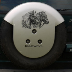 Samolepka koně chladnokrevníci, spřežení