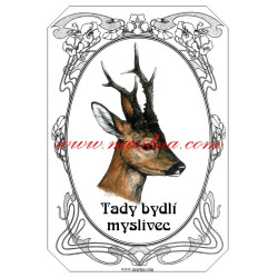 Tabulka srnec, myslivec