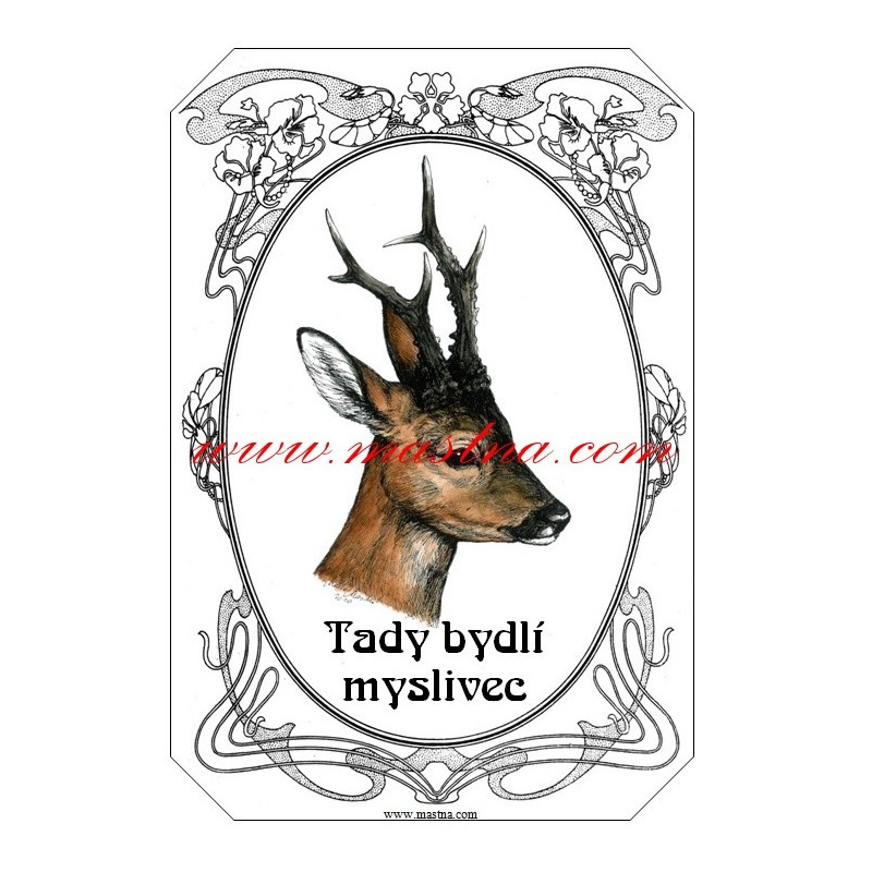 Tabulka srnec, myslivec