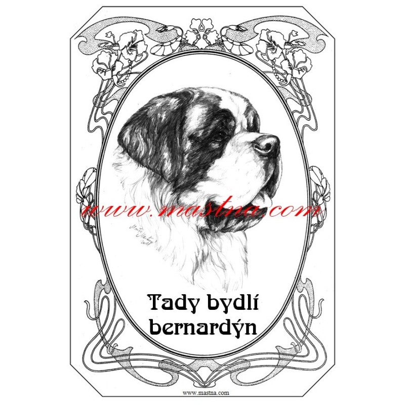 Tabulka svatobernardský pes, bernardýn