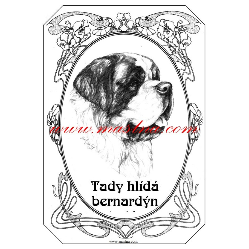Tabulka svatobernardský pes, bernardýn