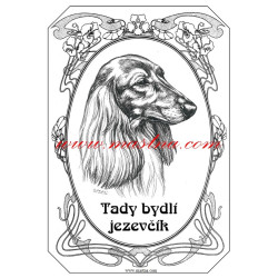 Tabulka jezevčík dlouhosrstý