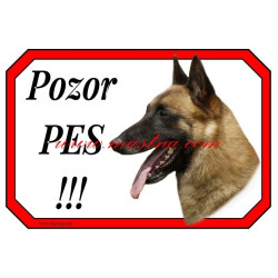 Cedulka belgický ovčák malinois