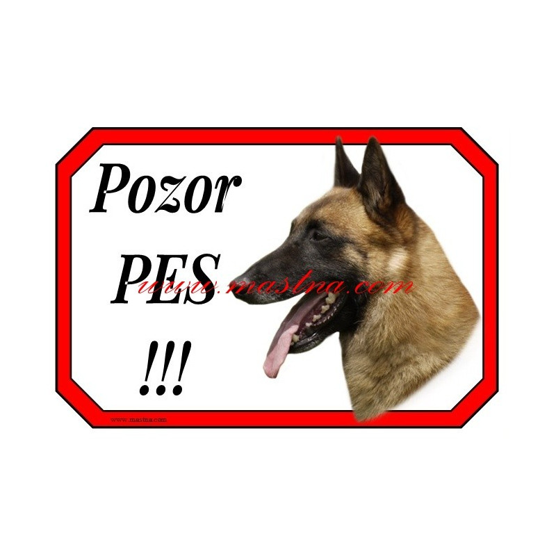 Cedulka belgický ovčák malinois
