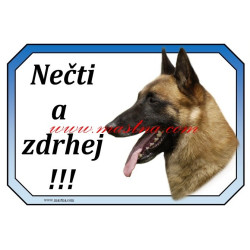 Cedulka belgický ovčák malinois