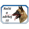 Cedulka belgický ovčák malinois