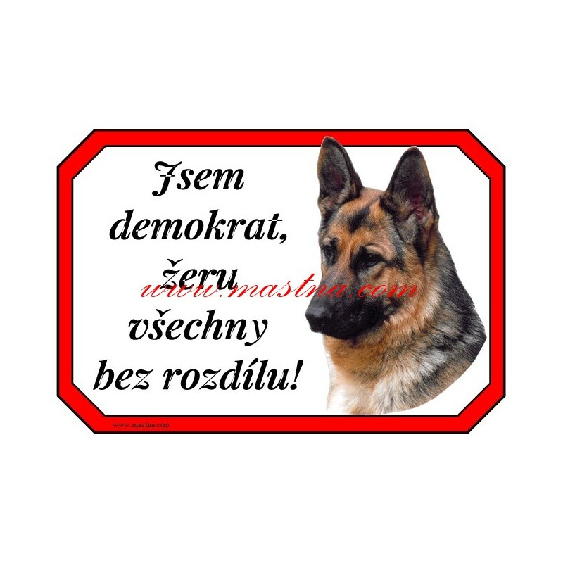 Cedulka německý ovčák