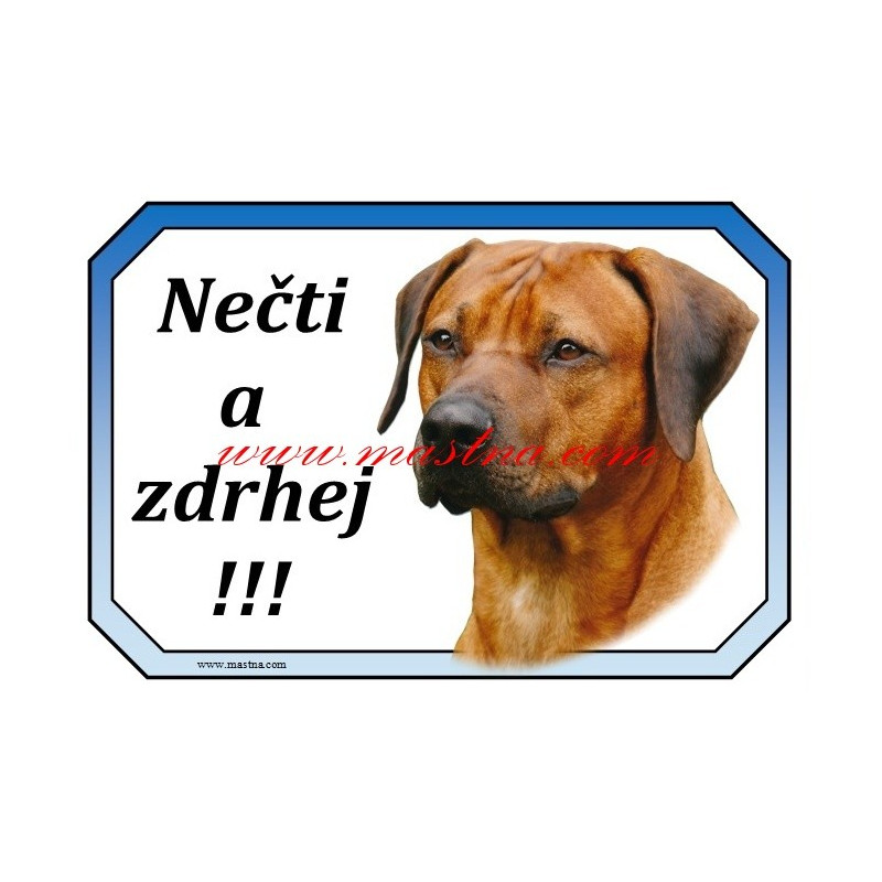 Cedulka ridžbek, rhodéský ridgeback