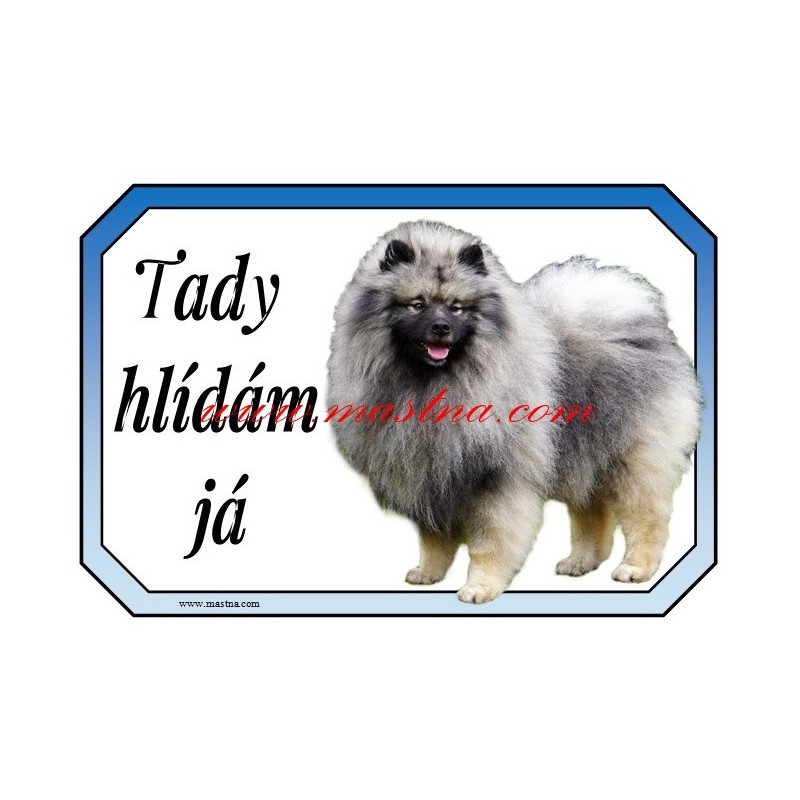 Cedulka keeshond, špic