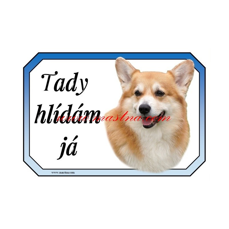 Cedulka velškorgi pembrok, welshcorgi