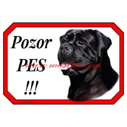 Cedulka italský corso, cane corso