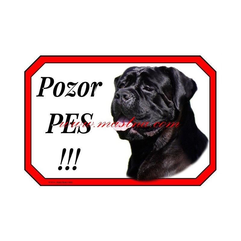 Cedulka italský corso, cane corso