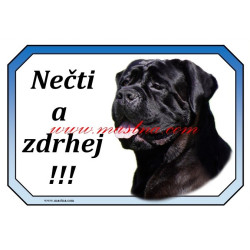 Cedulka italský corso, cane corso