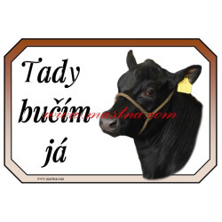 Cedulka kráva, skot dexter, dobytek