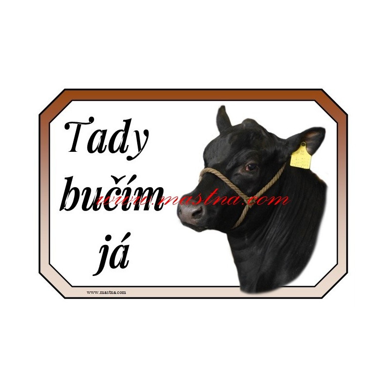 Cedulka kráva, skot dexter, dobytek