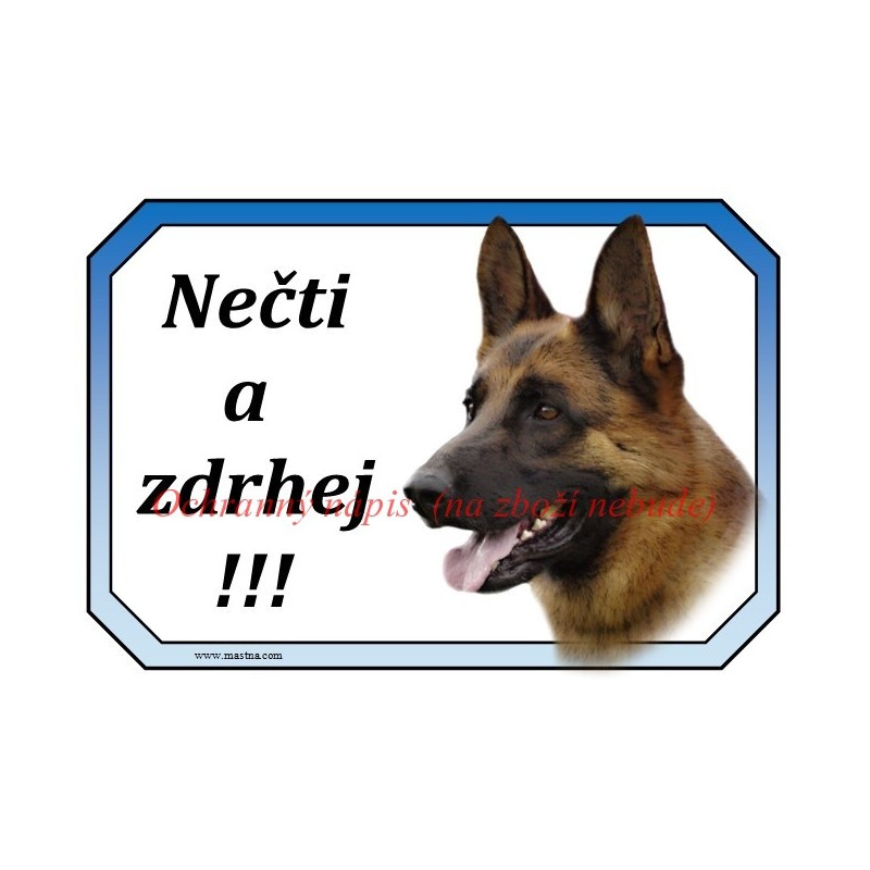 Cedulka německý ovčák, german shepherd