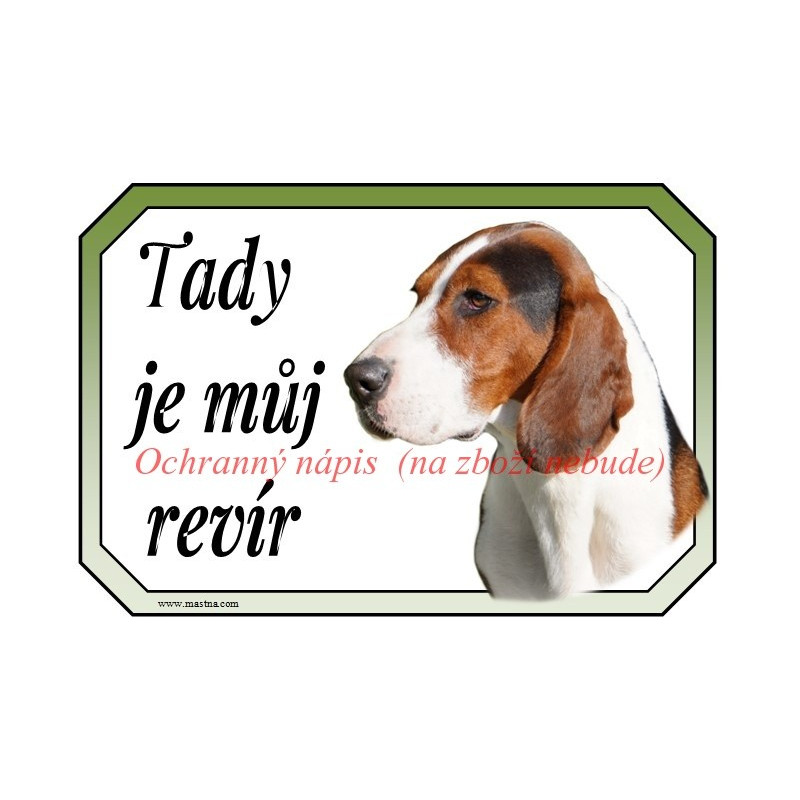 Cedulka srbský honič trikolorní, jugoslávský