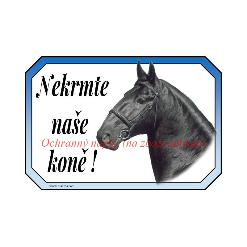 Cedulka kladrubský kůň, koně