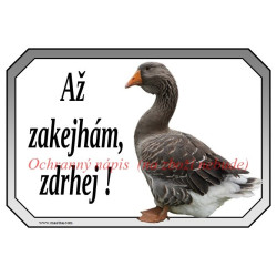 Cedulka husa tuluská, toulouse, vodní drůbež