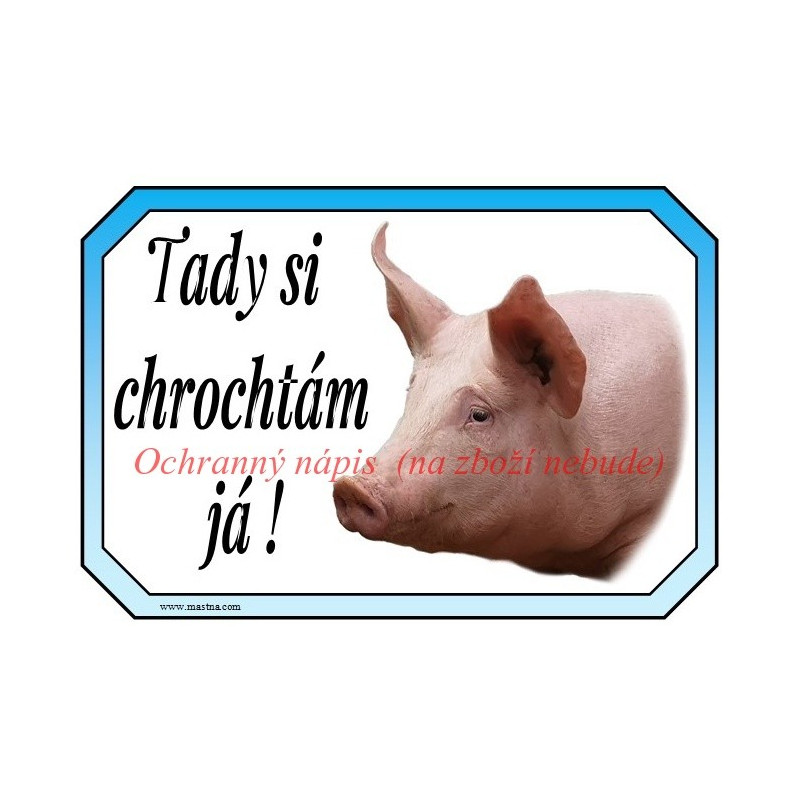 Cedulka prase bílé, dobytek