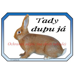 Cedulka králík burgundský