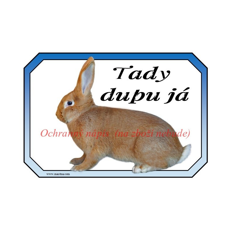 Cedulka králík burgundský