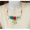 Náhrdelník drátkované květiny