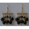 Náušnice černozlaté