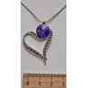 Náhrdelník Swarovski elements srdíčko modré