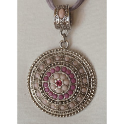 Náhrdelník růžový disk