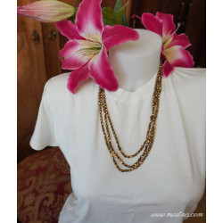 Korále zlatá metalíza