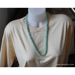 Náhrdelník blankytný sekaný rokajl  - Jablonec
