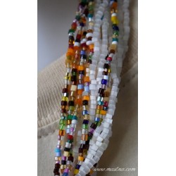 Náhrdelník sekaný rokajl multicolor - Jablonec