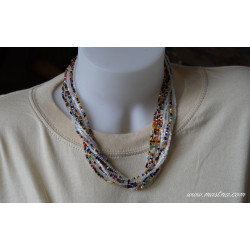 Náhrdelník sekaný rokajl multicolor - Jablonec