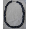 Náhrdelník grafitový sekaný rokajl  - Jablonec
