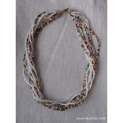 Náhrdelník sekaný rokajl multicolor - Jablonec