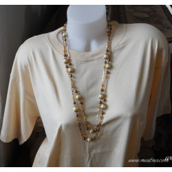 Náhrdelník perly, můstky, kaplíky - Jablonec