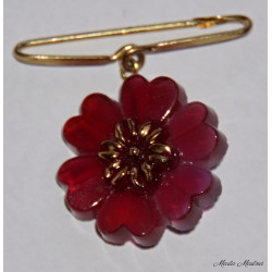 Brož skleněný kvítek - Jablonec