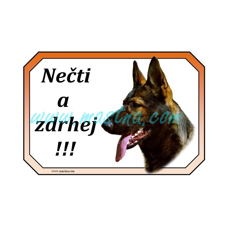 Cedulka německý ovčák, german shepherd
