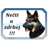 Cedulka německý ovčák, german shepherd