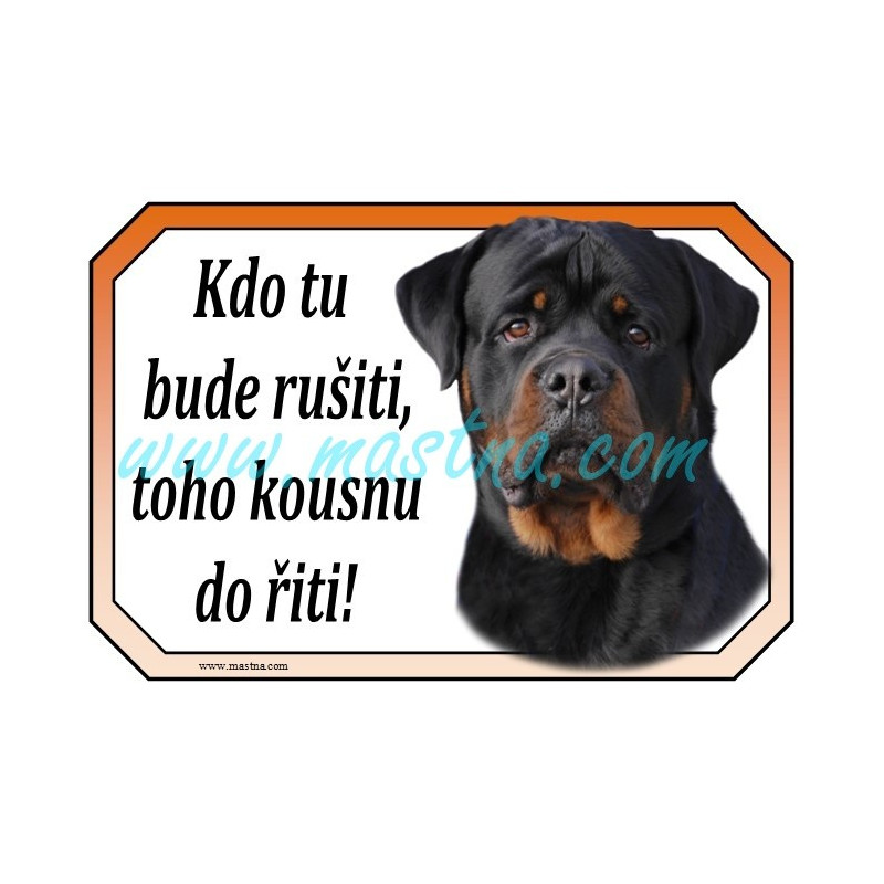 Cedulka rotvajler, rotweiler