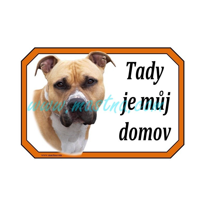 Cedulka stafordšírský teriér, staffordshire