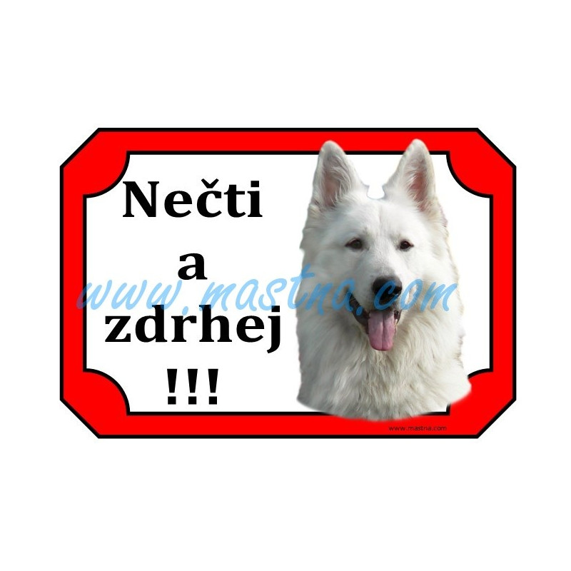 Tabulka bílý švýcarský ovčák